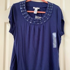 Royal Blue Embellished Top